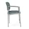 Lesro Lenox Steel Hip Chair Metal Frame, Silver, RF Serene Upholstery LS1161 - alternate 2
